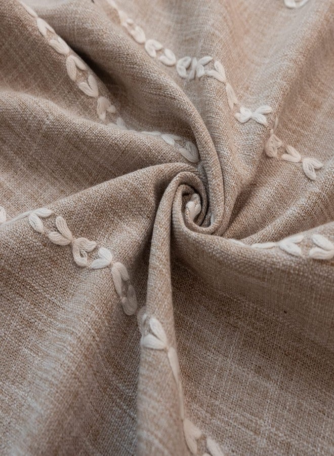 Deeprove ستارة ديبروف بلون رمادي داكن مزينة بشرابات بوهيمية لتزيين المقاهي والمطابخ، ستائر قصيرة من القطن والكتان الكريمي بنمط بوهيمي ريفي، ستائر نوافذ فرنسية ريفية، عرض 52 × طول 18، قطعة واحدة - Image 3